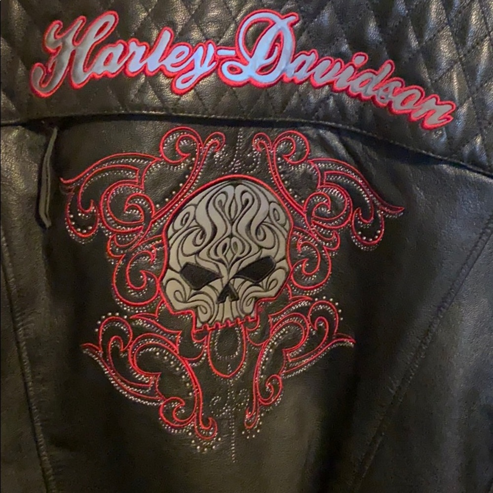 Harley Davidson leather three in one coat